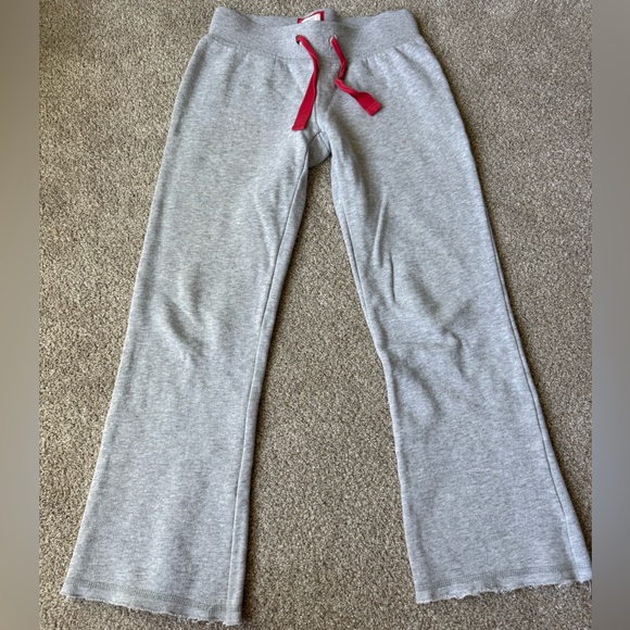 Mini Boden Girls Gray Flare Fleece Sweatpants Sz 11 - Picture 1 of 7